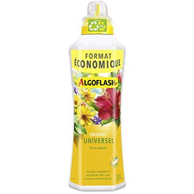 Algoflash Engrais Universel Toutes Plantes, Bouchon Doseur Inclus, 1,3 L, ALISOL1300N - Publicité Algoflash Engrais Universel Toutes Plantes, Bouchon Doseur Inclus, 1,3 L, ALISOL1300N - Publicité