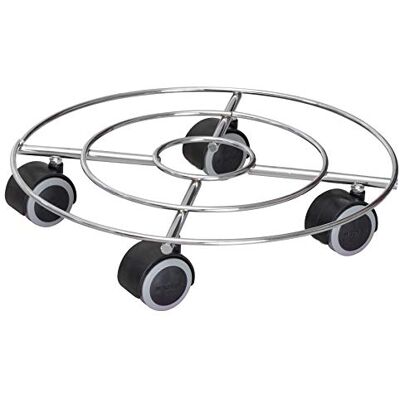 WAGNER Support à roulettes pour pot de fleur CHROME Ø 30 x 6,5 cm I Porte plante pour l'intérieur, chrome, soft I Support roulant pour pot I argenté brillant I Capacité de charge 60 kg 20093001 - Publicité WAGNER Support à roulettes pour pot de fleur CHROME Ø 30 x 6,5 cm I Porte plante pour l'intérieur, chrome, soft I Support roulant pour pot I argenté brillant I Capacité de charge 60 kg 20093001 - Publicité