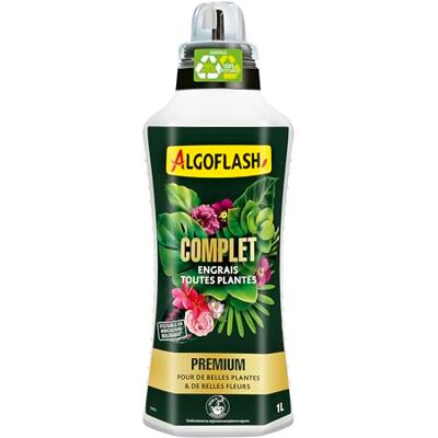 Algoflash Engrais Liquide COMPLET Toutes Plantes, Utilisable en Agriculture Biologique, Bouchon Doseur Inclus 1 L - Publicité Algoflash Engrais Liquide COMPLET Toutes Plantes, Utilisable en Agriculture Biologique, Bouchon Doseur Inclus 1 L - Publicité
