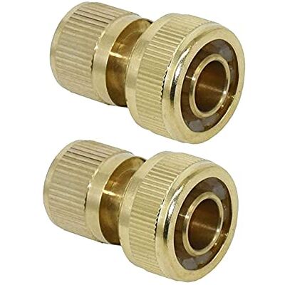 Hydrogarden Raccord d'Arrosage 19 mm (3/4") en Laiton, Rapide Raccord Connecteurs pour Tuyau d’arrosage dans Le Jardin(2PACK) - Publicité Hydrogarden Raccord d'Arrosage 19 mm (3/4") en Laiton, Rapide Raccord Connecteurs pour Tuyau d’arrosage dans Le Jardin(2PACK) - Publicité