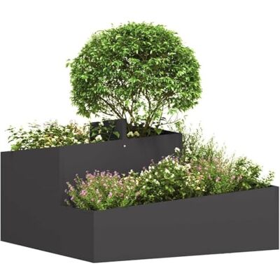 Vidaxl Pot de Fleurs Rectangulaire en Métal Moderne - Publicité Vidaxl Pot de Fleurs Rectangulaire en Métal Moderne - Publicité