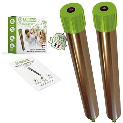 ISOTRONIC Répulsif Anti-Taupes pour repousser Les Taupes, Les campagnols et Les Serpents – Répulsif Anti-Taupes à Piles avec Piquet de Sol pour Le Jardin – Zone d'efficacité de 1 250 m² (2 unités) - Publicité ISOTRONIC Répulsif Anti-Taupes pour repousser Les Taupes, Les campagnols et Les Serpents – Répulsif Anti-Taupes à Piles avec Piquet de Sol pour Le Jardin – Zone d'efficacité de 1 250 m² (2 unités) - Publicité