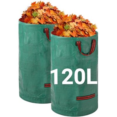 Velway Sacs à Déchets de Jardin Robustes 120 L x 2 Pack Réutilisables Sacs de Jardin avec Poignées Pliables Tissu Industriel pour Feuilles Déchets Débris Sacs à Déchets de Jardin Étanches Vert - Publicité Velway Sacs à Déchets de Jardin Robustes 120 L x 2 Pack Réutilisables Sacs de Jardin avec Poignées Pliables Tissu Industriel pour Feuilles Déchets Débris Sacs à Déchets de Jardin Étanches Vert - Publicité