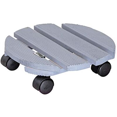 WAGNER Support à roulettes pour pot de fleur CREO Ø 29 x 8 cm I intérieur + extérieur I Roule pot en en bois massif antidérapant certifié FSC®, gris I Capacité de charge 100 kg I Made in EU 20086401 - Publicité WAGNER Support à roulettes pour pot de fleur CREO Ø 29 x 8 cm I intérieur + extérieur I Roule pot en en bois massif antidérapant certifié FSC®, gris I Capacité de charge 100 kg I Made in EU 20086401 - Publicité