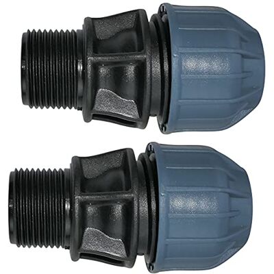 AERZETIX Lot de 2 Manchon Adaptateur Fileté Réducteur de Compression Droit Raccord Filetage Mâle 3/4" pour Tuyau d'Eau Ø20mm en Polypropylène Connecteur Réparateur - Publicité AERZETIX Lot de 2 Manchon Adaptateur Fileté Réducteur de Compression Droit Raccord Filetage Mâle 3/4" pour Tuyau d'Eau Ø20mm en Polypropylène Connecteur Réparateur - Publicité