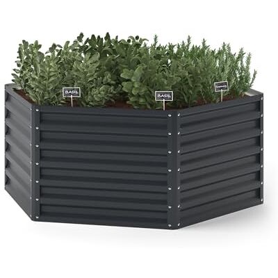 Ok-living Antracita Lits de Jardin Hexagonal - Lits de Jardin - Publicité Ok-living Antracita Lits de Jardin Hexagonal - Lits de Jardin - Publicité