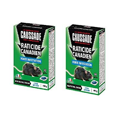 Caussade Raticide Canadien Anti Rats & Souris Efficacité Radicale Lieux Sec & humides – 80 Appâts pâtes Prêt à l'emploi Une Ingestion Suffit Fabriqué en France – 800g CARPT400X2 - Publicité Caussade Raticide Canadien Anti Rats & Souris Efficacité Radicale Lieux Sec & humides – 80 Appâts pâtes Prêt à l'emploi Une Ingestion Suffit Fabriqué en France – 800g CARPT400X2 - Publicité