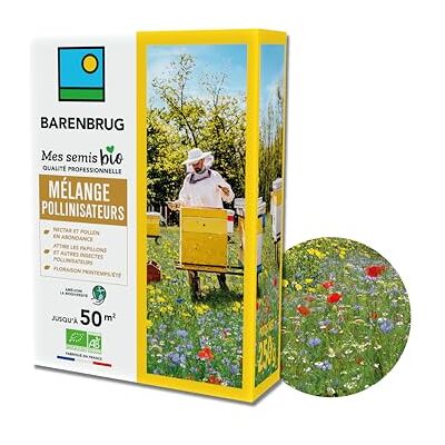 Barenbrug Mélange Pollinisateurs BIO Nectar et Pollen en Abondance Attire Papillons et Insectes Pollinisateurs Floraison Printemps/Été Améliore la Biodiversité Fabriqué en France 250G - Publicité Barenbrug Mélange Pollinisateurs BIO Nectar et Pollen en Abondance Attire Papillons et Insectes Pollinisateurs Floraison Printemps/Été Améliore la Biodiversité Fabriqué en France 250G - Publicité