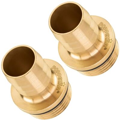 POPPSTAR 2x Embout de Tuyau 3/4" Filetage Extérieur (26,44mm) sur 3/4" Embout (19mm), Laiton, avec Collet & Joint Torique - Publicité POPPSTAR 2x Embout de Tuyau 3/4" Filetage Extérieur (26,44mm) sur 3/4" Embout (19mm), Laiton, avec Collet & Joint Torique - Publicité