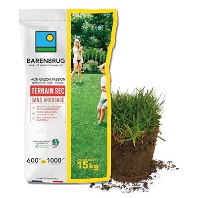 Barenbrug Gazon Terrain Sec sans Arrosage Économe en Eau 15KG - Publicité Barenbrug Gazon Terrain Sec sans Arrosage Économe en Eau 15KG - Publicité