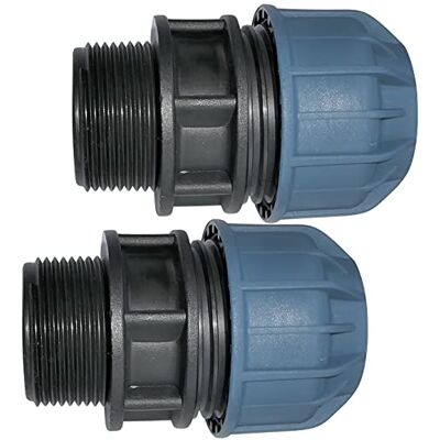 AERZETIX Lot de 2 Manchon Adaptateur Fileté Réducteur de Compression Droit Raccord Filetage Mâle 1/4" pour Tuyau d'Eau Ø32mm en Polypropylène Connecteur Réparateur - Publicité AERZETIX Lot de 2 Manchon Adaptateur Fileté Réducteur de Compression Droit Raccord Filetage Mâle 1/4" pour Tuyau d'Eau Ø32mm en Polypropylène Connecteur Réparateur - Publicité