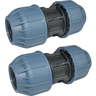 AERZETIX Lot de 2 Manchons de Réparation à Compression Ø25mm 10 Bars pour Tuyau d'Eau Raccords/Connecteurs/Réparateurs de Tuyau d'Arrosage/d'Irrigation en Polypropylène - Publicité AERZETIX Lot de 2 Manchons de Réparation à Compression Ø25mm 10 Bars pour Tuyau d'Eau Raccords/Connecteurs/Réparateurs de Tuyau d'Arrosage/d'Irrigation en Polypropylène - Publicité