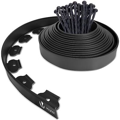 vounot ® Bordure de Jardin en Plastique 10 mètres avec 30 Piquets d'ancrage Bordurette de Pelouse Flexible Bordure de Gazon avec piquets Solides Idée de Jardin Hauteur 50mm, Epaisseur 4mm Noir - Publicité vounot ® Bordure de Jardin en Plastique 10 mètres avec 30 Piquets d'ancrage Bordurette de Pelouse Flexible Bordure de Gazon avec piquets Solides Idée de Jardin Hauteur 50mm, Epaisseur 4mm Noir - Publicité