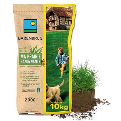 Barenbrug Prairie Gazonnante BIO Variétés à Croissance Lente 10KG - Publicité Barenbrug Prairie Gazonnante BIO Variétés à Croissance Lente 10KG - Publicité