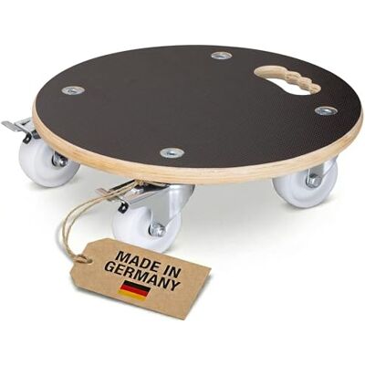 WAGNER Support à roulettes pour Pot de Fleur Maxigrip Ø 38 x 11 cm I intérieur + extérieur I Roule Pot en Bois certifié FSC® I 2 Freins I Capacité de Charge 250 kg I Made in Germany 20110701 - Publicité WAGNER Support à roulettes pour Pot de Fleur Maxigrip Ø 38 x 11 cm I intérieur + extérieur I Roule Pot en Bois certifié FSC® I 2 Freins I Capacité de Charge 250 kg I Made in Germany 20110701 - Publicité