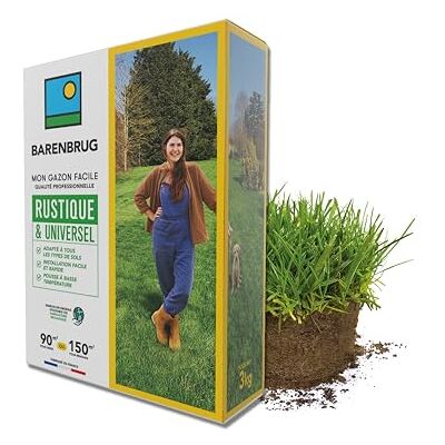 Barenbrug Gazon Rustique & Universel Tous Sols Pousse Rapide 3KG - Publicité Barenbrug Gazon Rustique & Universel Tous Sols Pousse Rapide 3KG - Publicité