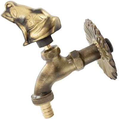 AERZETIX Cannelle Murale Robinet d'Évier 1/2'' Grenouille à Manette Antique Rétro Décorative Fontaine Ornement Salle de Bain Vintage Robinetterie Jardin en Laiton Vieilli - Publicité AERZETIX Cannelle Murale Robinet d'Évier 1/2'' Grenouille à Manette Antique Rétro Décorative Fontaine Ornement Salle de Bain Vintage Robinetterie Jardin en Laiton Vieilli - Publicité