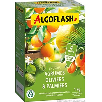 Algoflash Engrais Agrumes, Olivers, Palmiers, Longue Durée, 1 kg, MED1R - Publicité Algoflash Engrais Agrumes, Olivers, Palmiers, Longue Durée, 1 kg, MED1R - Publicité
