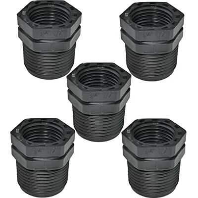 AERZETIX Lot de 5 Réductions Plastiques Mâle/Femelle 3/4''x1/2'' à Butée Intérieure à Visser Mamelon Réduit 10 Bars Raccord pour Tuyau d'Arrosage - Publicité AERZETIX Lot de 5 Réductions Plastiques Mâle/Femelle 3/4''x1/2'' à Butée Intérieure à Visser Mamelon Réduit 10 Bars Raccord pour Tuyau d'Arrosage - Publicité