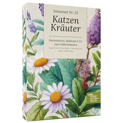 Magic Garden Seeds Coffret de graines d'herbes pour chats 4 variétés - Publicité Magic Garden Seeds Coffret de graines d'herbes pour chats 4 variétés - Publicité