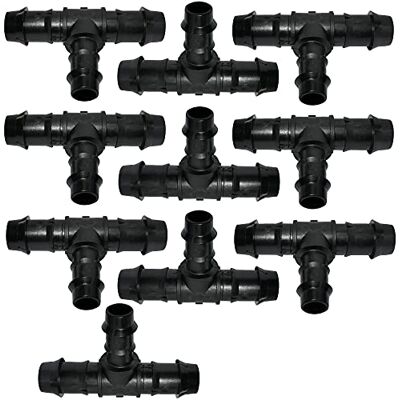 AERZETIX C48713 Lot de 10 Raccords/répartiteurs/adaptateurs en ''T'' Ø20x16x20mm pour Tuyau d'arrosage Goutte à Goutte jonction cannelée en ''T'' pour système d'irrigation - Publicité AERZETIX C48713 Lot de 10 Raccords/répartiteurs/adaptateurs en ''T'' Ø20x16x20mm pour Tuyau d'arrosage Goutte à Goutte jonction cannelée en ''T'' pour système d'irrigation - Publicité