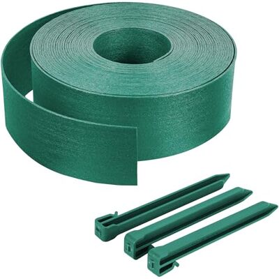 vounot ® Bordure de Jardin en PE 10 mètres avec 6 Piquets d’ancrage Bordure de Gazon Flexible Bordurette de Pelouse Aspect Naturel Hauteur 8cm Epaisseur 3mm Vert - Publicité vounot ® Bordure de Jardin en PE 10 mètres avec 6 Piquets d’ancrage Bordure de Gazon Flexible Bordurette de Pelouse Aspect Naturel Hauteur 8cm Epaisseur 3mm Vert - Publicité