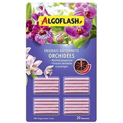 Algoflash Batonnets Engrais Orchidees 20 batonnets - Publicité Algoflash Batonnets Engrais Orchidees 20 batonnets - Publicité