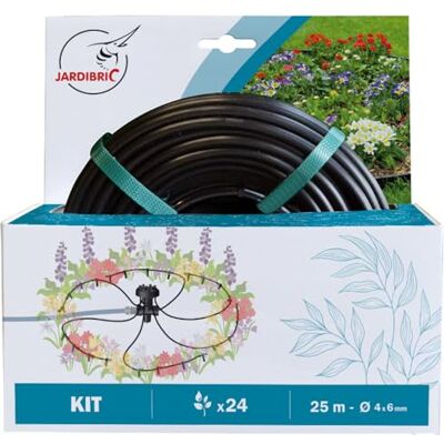 Jardibric Kit Goutte à Goutte Pieuvre pour Massif et Potager 25 m de Micro-Tuyau Ø 6 mm 18 Goutteurs Réglables - Publicité Jardibric Kit Goutte à Goutte Pieuvre pour Massif et Potager 25 m de Micro-Tuyau Ø 6 mm 18 Goutteurs Réglables - Publicité