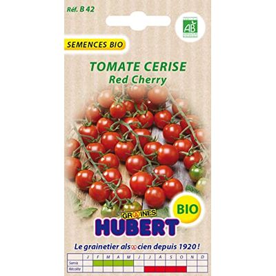 GRAINES HUBERT SEMENCES & ENGRAIS Mairol Graines de Tomate Cerise Red Cherry, 30 Graines Semences biologiques - Publicité GRAINES HUBERT SEMENCES & ENGRAIS Mairol Graines de Tomate Cerise Red Cherry, 30 Graines Semences biologiques - Publicité