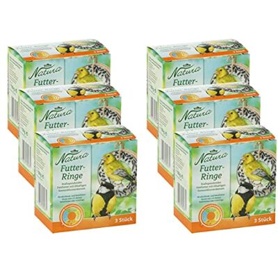 Dehner Natura Premium Anneaux de Nourriture pour Oiseaux Sauvages, 6X 3 pièces, 900 g - Publicité Dehner Natura Premium Anneaux de Nourriture pour Oiseaux Sauvages, 6X 3 pièces, 900 g - Publicité