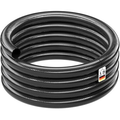 WilTec Luisiana OM/I Tuyau d'aspiration noir 5 m/Ø 25 mm (1") / 250 g/m avec Spirale de renforcement Tube à pression souple en PVC pour Irrigation Arrosage Jardinage Évacuation Refoulement - Publicité WilTec Luisiana OM/I Tuyau d'aspiration noir 5 m/Ø 25 mm (1") / 250 g/m avec Spirale de renforcement Tube à pression souple en PVC pour Irrigation Arrosage Jardinage Évacuation Refoulement - Publicité