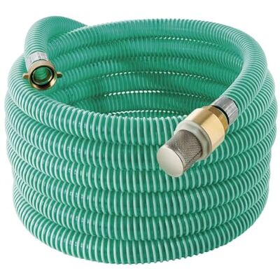 WERKA PRO , Kit d'Aspiration 1 Pouce 1/4 Laiton Noir 7 m Tuyau Annelé Résistant, Raccord Tournant, Création de Pression Optimale, Prêt à l'Emploi, Idéal Jardinage Noir 7 m - Publicité WERKA PRO , Kit d'Aspiration 1 Pouce 1/4 Laiton Noir 7 m Tuyau Annelé Résistant, Raccord Tournant, Création de Pression Optimale, Prêt à l'Emploi, Idéal Jardinage Noir 7 m - Publicité