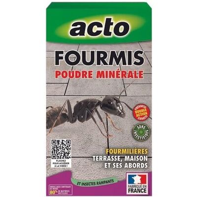 ACTO Poudre de chabasite fourmis 400 g - Publicité ACTO Poudre de chabasite fourmis 400 g - Publicité