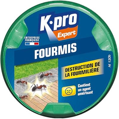 K.PRO Boîte insecticide fourmis Détruit tous types de fourmis, action radicale, format sécurisé enfants et animaux, intérieur et extérieur fabriqué en France - Publicité K.PRO Boîte insecticide fourmis Détruit tous types de fourmis, action radicale, format sécurisé enfants et animaux, intérieur et extérieur fabriqué en France - Publicité