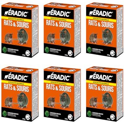 Caussade ERADIC Canadien Grains Anti-Rats & Souris 36 Sachets 900g Efficacité Maximale Lieux Secs Prêt à l'Emploi Une Ingestion Suffit ERSC150X6 - Publicité Caussade ERADIC Canadien Grains Anti-Rats & Souris 36 Sachets 900g Efficacité Maximale Lieux Secs Prêt à l'Emploi Une Ingestion Suffit ERSC150X6 - Publicité