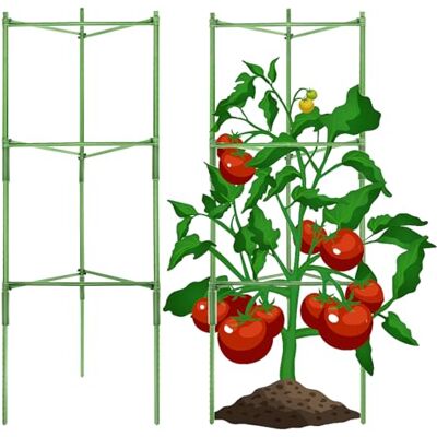 Fun Gift Kit de plantes grimpantes, tube en acier inoxydable revêtu de plastique, 9 tuteurs avec 6 connecteurs avec 9 tiges de raccordement, concombres, tomates, plantes grimpantes 40 cm - Publicité Fun Gift Kit de plantes grimpantes, tube en acier inoxydable revêtu de plastique, 9 tuteurs avec 6 connecteurs avec 9 tiges de raccordement, concombres, tomates, plantes grimpantes 40 cm - Publicité