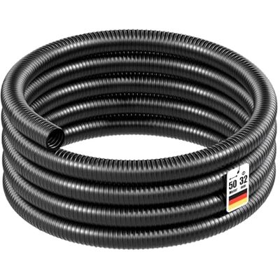 WilTec Tuyau d'aspiration noir – 50 m/Ø 32 mm (1 1/4") / 205 g/m – avec Spirale de renforcement – Tube souple sans pression en PVC – pour Arrosage Irrigation Jardinage Évacuation Refoulement - Publicité WilTec Tuyau d'aspiration noir – 50 m/Ø 32 mm (1 1/4") / 205 g/m – avec Spirale de renforcement – Tube souple sans pression en PVC – pour Arrosage Irrigation Jardinage Évacuation Refoulement - Publicité