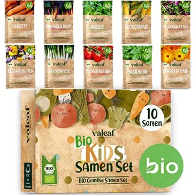 valeaf kit de graines de légumes assortiment de semences prêt à pousser 10 délicieuses variétés de légumes pour les enfants graines pour le jardin et potager - Publicité valeaf kit de graines de légumes assortiment de semences prêt à pousser 10 délicieuses variétés de légumes pour les enfants graines pour le jardin et potager - Publicité