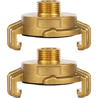 POPPSTAR Lot de 2 raccords rapides en laiton 3/8 pouce filetage mâle (raccord à griffes G 3/8") - Publicité POPPSTAR Lot de 2 raccords rapides en laiton 3/8 pouce filetage mâle (raccord à griffes G 3/8") - Publicité