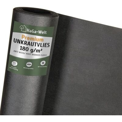 HaGa Toile anti-mauvaises herbes 180 g/m² en 1 m x 10 m – Non-tissé respirant pour une protection efficace contre les mauvaises herbes dans le jardin avec une grande résistance à la déchirure - Publicité HaGa Toile anti-mauvaises herbes 180 g/m² en 1 m x 10 m – Non-tissé respirant pour une protection efficace contre les mauvaises herbes dans le jardin avec une grande résistance à la déchirure - Publicité