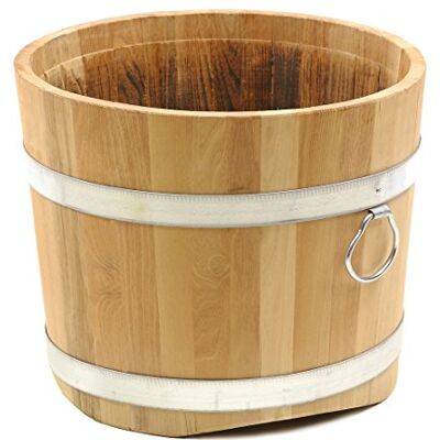 Dehner Jardinière en Bois, Ø 40 cm, Hauteur 41 cm, Robinier, Naturel - Publicité Dehner Jardinière en Bois, Ø 40 cm, Hauteur 41 cm, Robinier, Naturel - Publicité