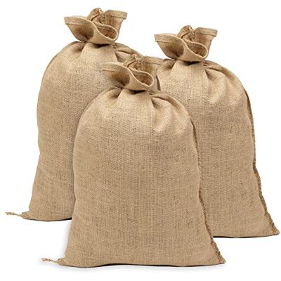 La cordeline Lot de 3 Sacs en Toile de Jute 41 x 60 cm – 400 g/m² Résistants – Capacité 15 kg – Sacs de Jardin, Récolte, Déchets Verts, Stockage Pommes de Terre, Bois, Fruits et Légumes - Publicité La cordeline Lot de 3 Sacs en Toile de Jute 41 x 60 cm – 400 g/m² Résistants – Capacité 15 kg – Sacs de Jardin, Récolte, Déchets Verts, Stockage Pommes de Terre, Bois, Fruits et Légumes - Publicité