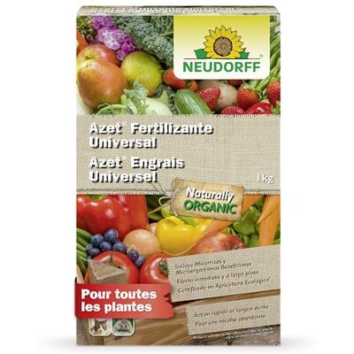 Neudorff Azet Engrais Universel – Engrais organique avec mycorhizes pour récoltes abondantes et plantes robustes, action rapide et longue durée, pour jardin et potager, 1 kg - Publicité Neudorff Azet Engrais Universel – Engrais organique avec mycorhizes pour récoltes abondantes et plantes robustes, action rapide et longue durée, pour jardin et potager, 1 kg - Publicité