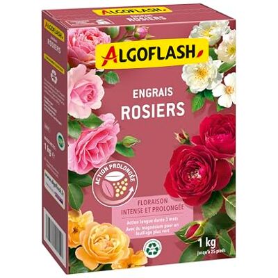 Algoflash Engrais Rosiers, Action prolongée -1 kg - Publicité Algoflash Engrais Rosiers, Action prolongée -1 kg - Publicité