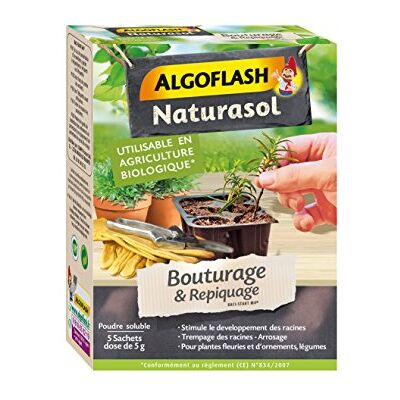 Algoflash NATURASOL Poudre pour Bouturage & Repiquage, Utilisable toute l'année, 5 x 5 g, BIOBOU5A - Publicité Algoflash NATURASOL Poudre pour Bouturage & Repiquage, Utilisable toute l'année, 5 x 5 g, BIOBOU5A - Publicité