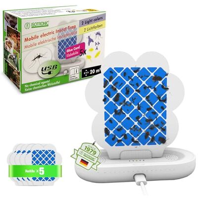 ISOTRONIC Piège à insectes volant, piège à mouches de fruits pour intérieur, lumière à insérer, piège à moustiques, piège à mites, sans odeur, appareil + recharges - Publicité ISOTRONIC Piège à insectes volant, piège à mouches de fruits pour intérieur, lumière à insérer, piège à moustiques, piège à mites, sans odeur, appareil + recharges - Publicité