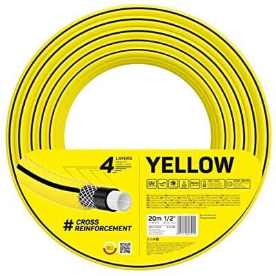 Tuyau d'arrosage jaune Cellfast - 20m - 1/2" - Renforcé 4 couches - Tuyau d'arrosage - Publicité Tuyau d'arrosage jaune Cellfast - 20m - 1/2" - Renforcé 4 couches - Tuyau d'arrosage - Publicité