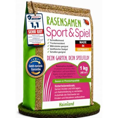 halmland Très bien testées Graines de gazon à germination rapide 1 kg pour 40 m² Automne Sport et Jeu Pelouse Graines d'herbe résistantes au séchage pour semis de gazon et post-semis - Publicité halmland Très bien testées Graines de gazon à germination rapide 1 kg pour 40 m² Automne Sport et Jeu Pelouse Graines d'herbe résistantes au séchage pour semis de gazon et post-semis - Publicité