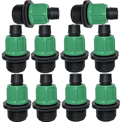 AERZETIX Lot de 10 Raccords Adaptateurs de Tuyau Goutte à Goutte Ø16x3/4'' Filetage Externe en Plastique Connecteur pour Système d'Irrigation d'Arrosage pour Tuyau de 16mm - Publicité AERZETIX Lot de 10 Raccords Adaptateurs de Tuyau Goutte à Goutte Ø16x3/4'' Filetage Externe en Plastique Connecteur pour Système d'Irrigation d'Arrosage pour Tuyau de 16mm - Publicité