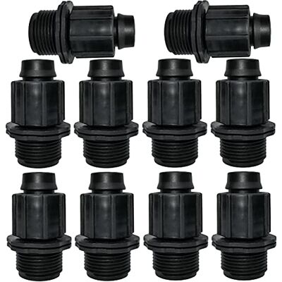 AERZETIX C48692 Lot de 10 Raccords/adaptateurs de Tuyau Goutte à Goutte Ø20x3/4'' Filetage Externe (pour Tuyau de 20mm) connecteur pour système d'irrigation/d'arrosage - Publicité AERZETIX C48692 Lot de 10 Raccords/adaptateurs de Tuyau Goutte à Goutte Ø20x3/4'' Filetage Externe (pour Tuyau de 20mm) connecteur pour système d'irrigation/d'arrosage - Publicité